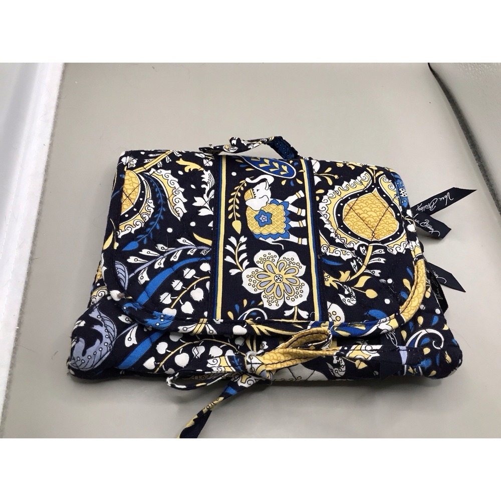 Organizer Make Up‎ Bag Tie Close Ellie Blue Pattern Retired